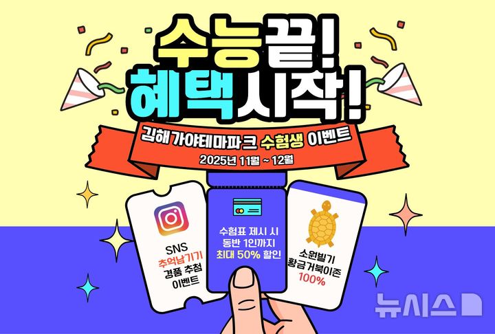 [김해=뉴시스]김해가야테마파크 수험생 응원 이벤트. (사진=김해문화관광재단 제공). 2025.11.04. photo@newsis.com