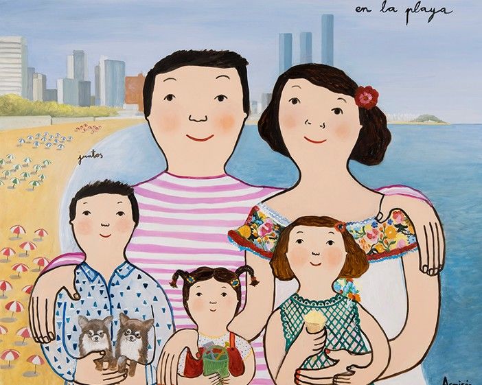 En la playa / At the beach, 130×162cm, Oil on canvas, 2023 *재판매 및 DB 금지