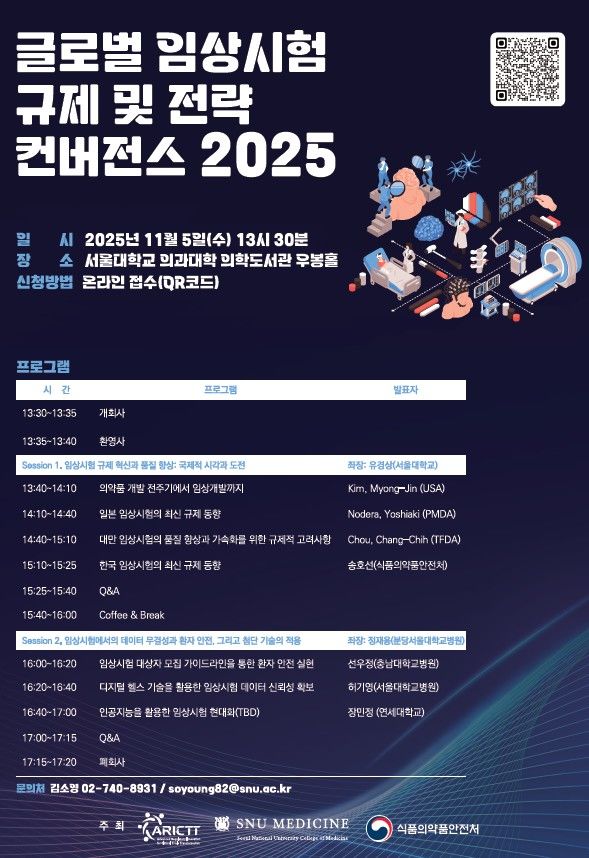 [서울=뉴시스] 글로벌 임상시험 규제 및 전략 컨버전스 2025 포스터 (사진=식약처 제공) 2025.11.05. photo@newsis.com *재판매 및 DB 금지