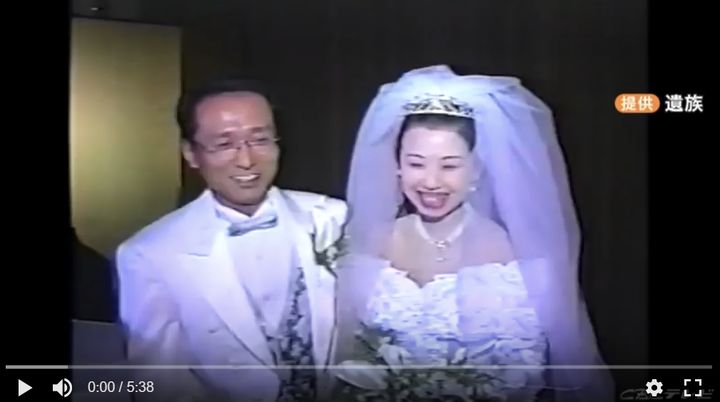 [서울=뉴시스]1999년 일본 나고야 니시구 자택에서 살해된 피해자와 남편의 결혼식 당시 모습. (사진출처: 일본 TBS 방송 캡처) 2025.11.05. 