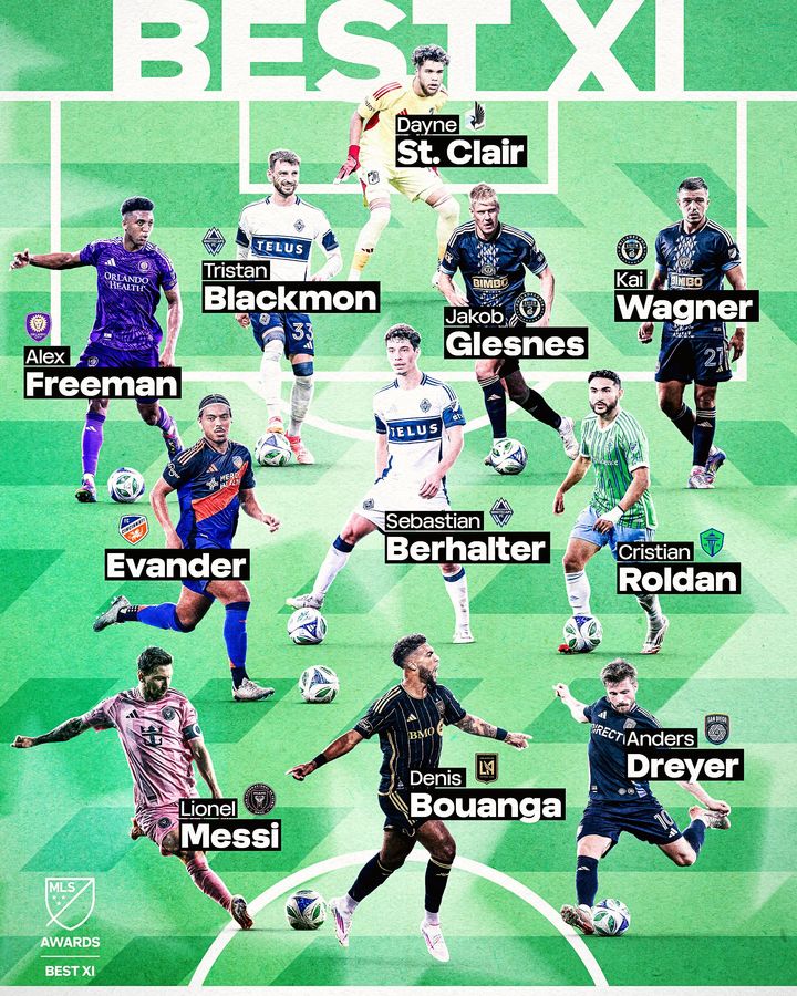 [서울=뉴시스] 2025 미국 프로축구 메이저리그사커(MLS) 베스트11. (사진=MLS SNS 캡처) 2025.11.06. photo@newsis.com *재판매 및 DB 금지