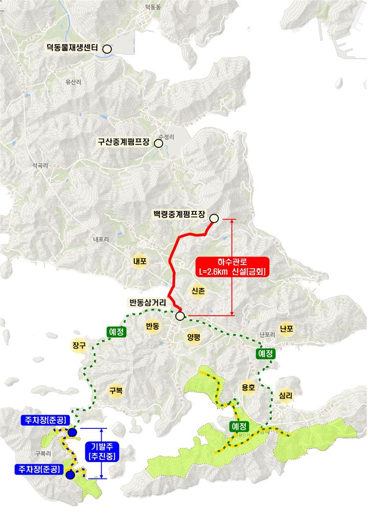 [창원=뉴시스] 강경국 기자 = 경남 창원시 마산합포구 구산해양관광단지 공공기반시설(하수도) 도면. (사진=창원시청 제공). 2025.11.06. photo@newsis.com *재판매 및 DB 금지