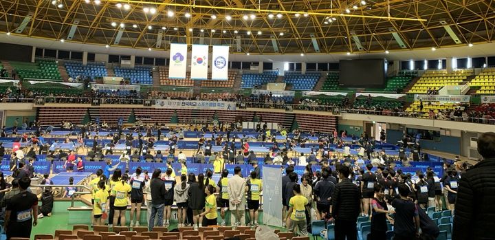 전북특별자치도교육청은 전북특별자치도탁구협회, 익산시체육회와 함께 7일부터 9일까지 익산실내체육관에서 '제18회 전국학교스포츠클럽 축전 탁구대회'를 개최한다고 6일 밝혔다. *재판매 및 DB 금지