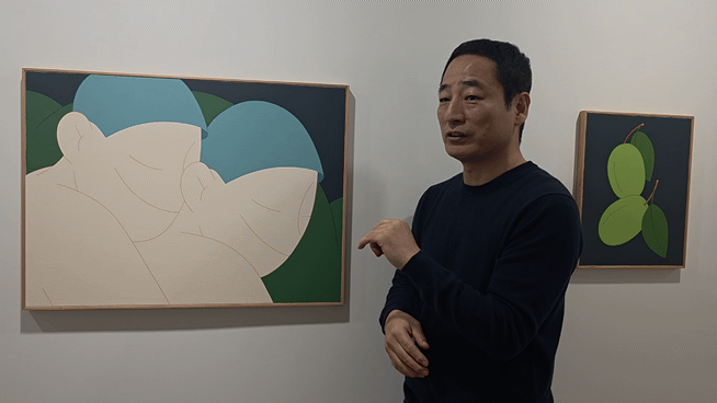 [사진=박현주 미술전문기자]6일 호리아트스페이스에서 작가 변웅필이 작품설명을 하고 있다. *재판매 및 DB 금지