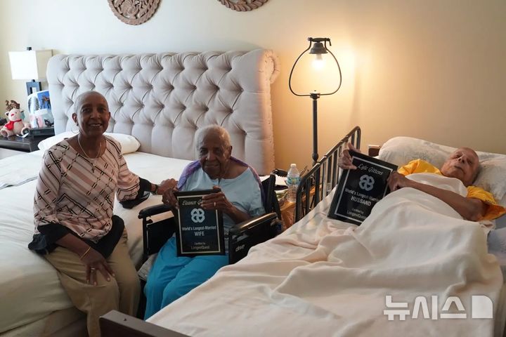 [뉴시스] 기네스 세계 기록에 등재된 기튼스 부부의 모습. 라일 기튼스(우), 엘리너 기튼스(좌) (사진=뉴욕 포스트) 2025.11.5 