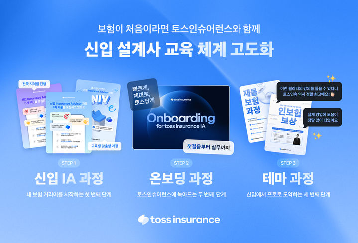 [서울=뉴시스] 토스인슈어런스 신입 설계사 교육 체계 고도화 이미지. (사진=토스인슈어런스 제공) 2025.11.6. photo@newsis.com *재판매 및 DB 금지