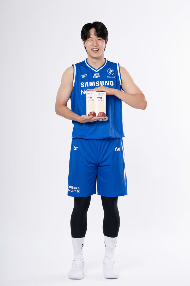 [서울=뉴시스] 프로농구 서울 삼성과 파트너십을 맺은 모에브. (사진=서울 삼성 제공) *재판매 및 DB 금지