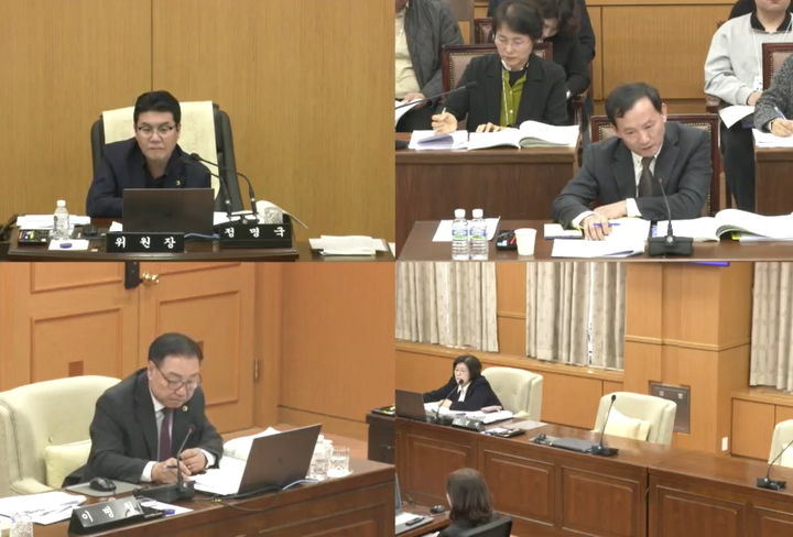 [대전=뉴시스] 대전시의회 행정자치위원회가 7일 대전시 감사위원회에 대해 행정사무감사를 벌이고 있다. (사진=대전시의회 제공) 2025.11.07. photo@newsis.com *재판매 및 DB 금지