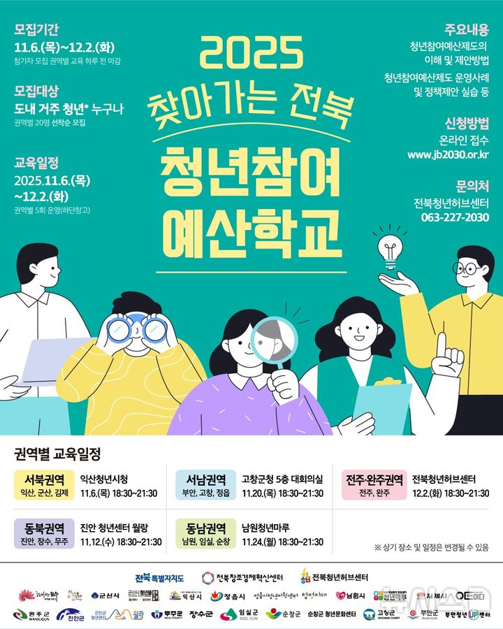 [전주=뉴시스] '2025 찾아가는 전북 청년참여예산학교' 메인포스터. *재판매 및 DB 금지