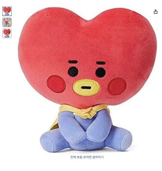 [서울=뉴시스] 타타 봉제인형. 타타는 BTS 뷔가 직접 개발한 캐릭터다. (사진출처: 아마존 홈페이지 캡처)