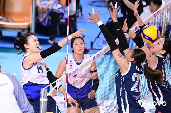 [서울=뉴시스]여자배구 현대건설 양효진. (사진=KOVO 제공)