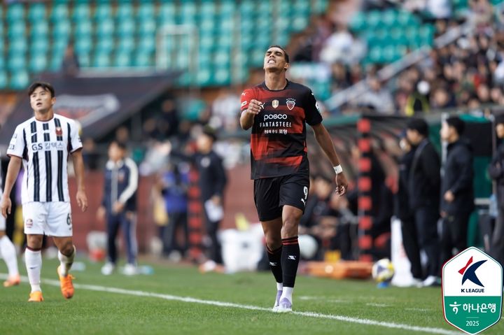 [서울=뉴시스] 프로축구 K리그1 포항스틸러스의 조르지. (사진=한국프로축구연맹 제공) *재판매 및 DB 금지