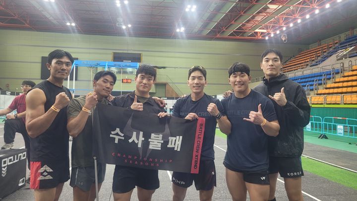 [광명=뉴시스] 최영민 기자=2025 배틀크루 챔피언십 아이언리그 우승을 차지한 수사불패 크루. 2025.11.09 ymchoi@newsis.com *재판매 및 DB 금지