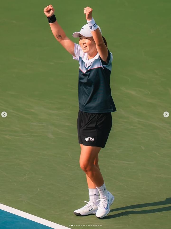 [서울=뉴시스] 테니스 김나리. (사진=대한테니스협회 SNS 캡처) *재판매 및 DB 금지