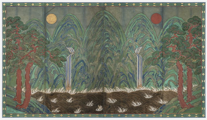 [서울=뉴시스] 일월오봉도 병풍 (사진=국가유산청 제공) 2025.11.10. photo@newsis.com *재판매 및 DB 금지