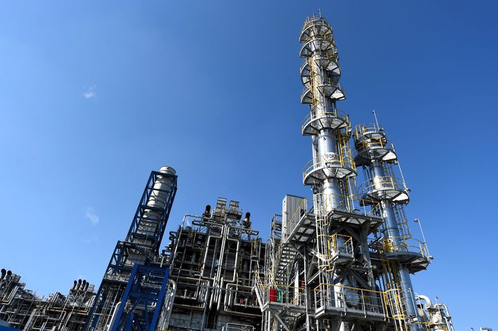 [서산=뉴시스] 한화토탈에너지스 탄소 포집 파일럿 설비. (사진=서산시 제공) 2025.11.10. photo@newsis.com *재판매 및 DB 금지