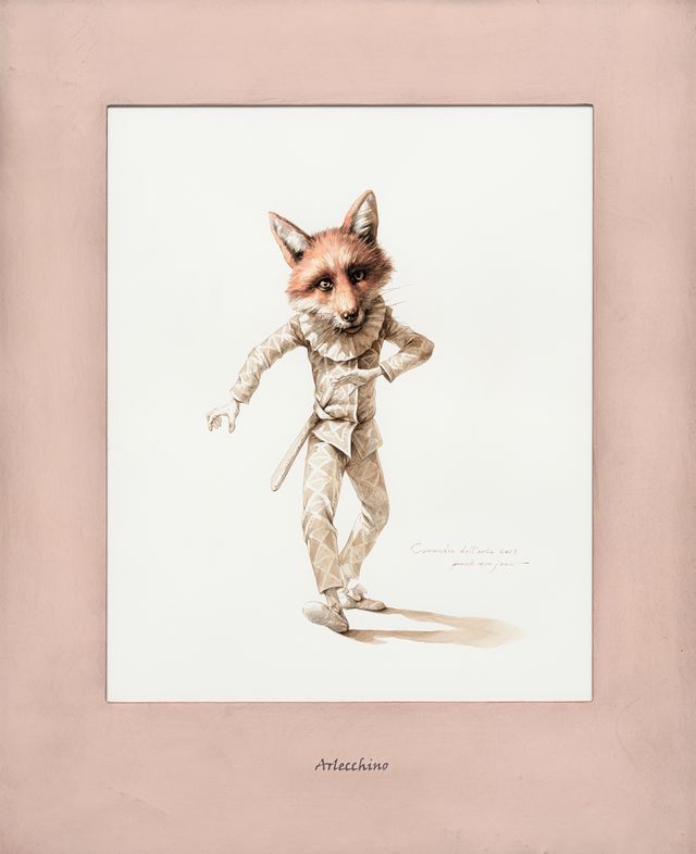 박민준, 알레치노, 2023, 종이에 수채, 잉크, 적동판, 40.5 × 33 cm *재판매 및 DB 금지