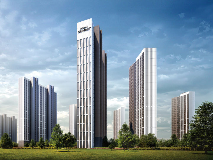 [서울=뉴시스] 호반건설이 ‘2025 한국색채대상’에서 혁신, 공간환경 등 2개 부문을 동시 수상했다고 10일 밝혔다. 사진은 '라이트웨이브'(Lightwave) 콘셉트의 외부 입면 디자인. (사진=호반 제공) 2025.11.10. photo@newsis.com *재판매 및 DB 금지