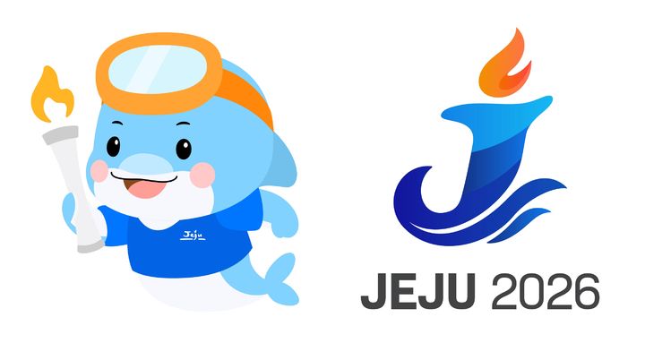 [제주=뉴시스] 2026년 제주에서 열리는 제46회 전국장애인체육대회 및 제107회 전국체육대회 공식 마스코트·엠블럼. (사진=제주도 제공) 2025.11.10. photo@newsis.com *재판매 및 DB 금지