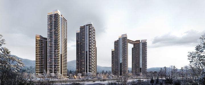 [서울=뉴시스] 부산 사직5구역 재개발사업 투시도. (사진=현대건설 제공) 2025.11.10. photo@newsis.com *재판매 및 DB 금지