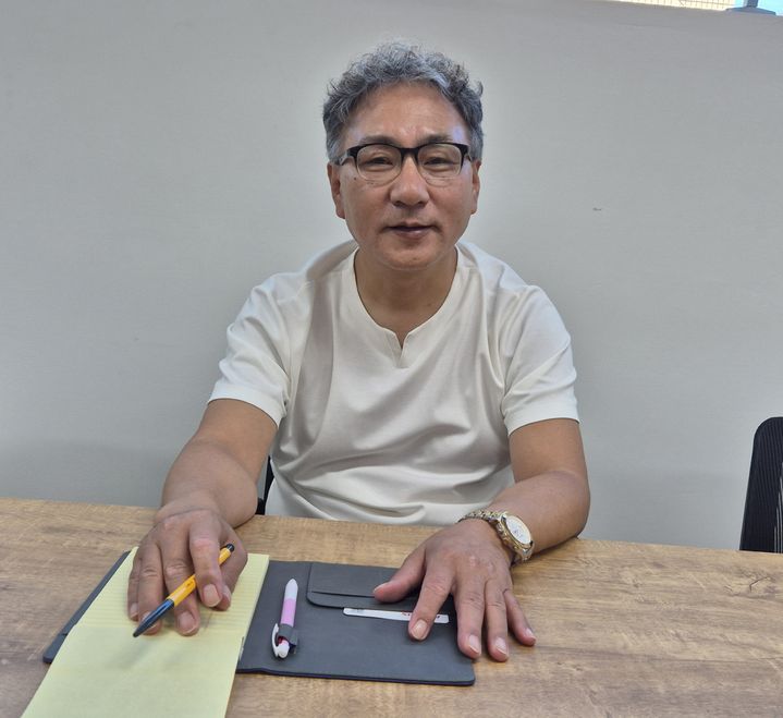 [아산=뉴시스] 오은호 온양온천시장 상인회장이 뉴시스와 인터뷰를 하고 있다. *재판매 및 DB 금지