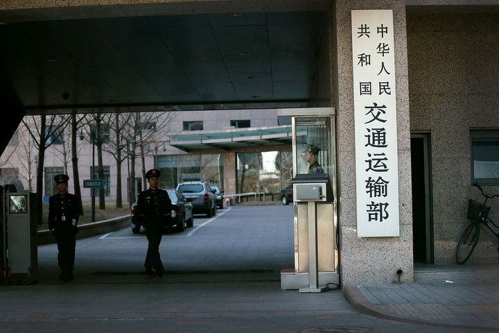 [서울=뉴시스] 10일 중국 교통운수부가 미중 합의에 따라 미국 선박에 입항 수수료를 부과하는 조치를 1년 유예한다고 밝혔다. 베이징 교통운수부 건물 사진. 2025.11.10