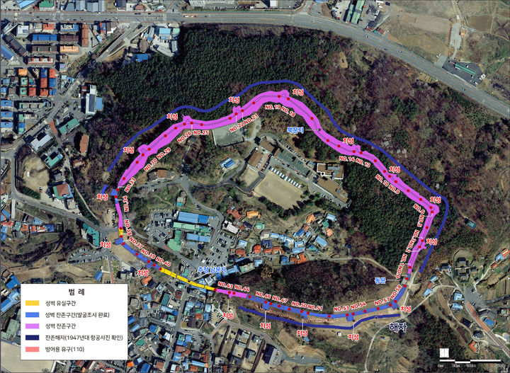 [서울=뉴시스] 서천읍성 성벽 및 치성 등 잔존 현황 (사진=국가유산청 제공) 2025.11.11. photo@newsis.com *재판매 및 DB 금지