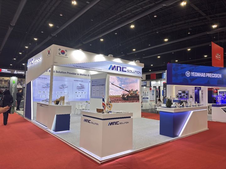 엠앤씨솔루션 태국 전시회 참가 부스. (사진=엠앤씨솔루션) *재판매 및 DB 금지