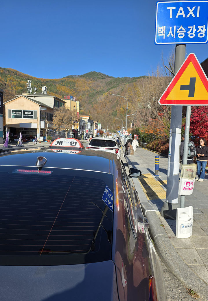 태백시외버스터미널 인근 택시승강장 모습.(사진=뉴시스) *재판매 및 DB 금지