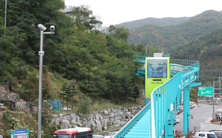 고한 모노레일 운행모습.(사진=정선군 제공) *재판매 및 DB 금지