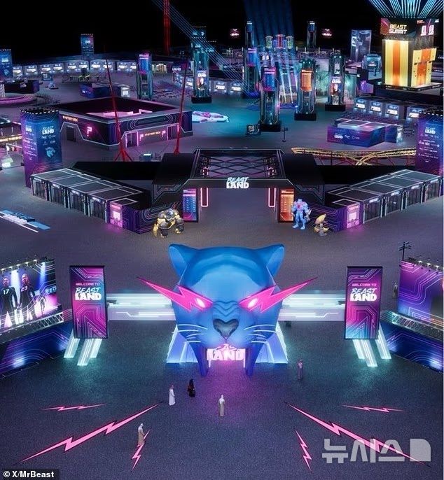 [뉴시스] 미스터 비스트가 새로 개장한 비스트랜드의 모습.(사진=X) 