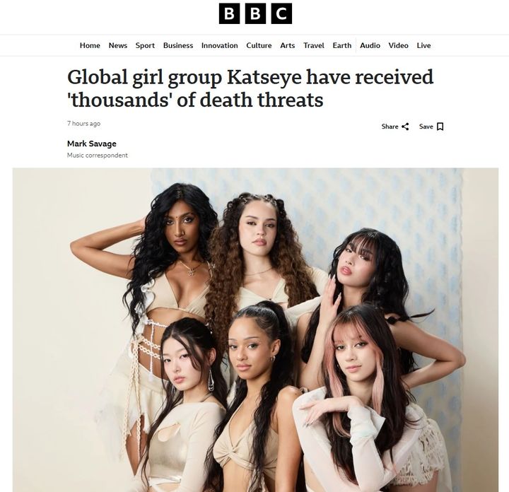 [서울=뉴시스] 캣츠아이 BBC 인터뷰. (사진 = 홈페이지 캡처) 2025.11.12. photo@newsis.com *재판매 및 DB 금지