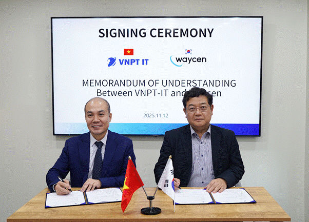 [서울=뉴시스] 웨이센은 지난 12일 베트남 국영기업인 VNPT IT와 전략적 업무협약을 체결했다고 13일 밝혔다. (사진=웨이센 제공) 2025.11.13. photo@newsis.com *재판매 및 DB 금지