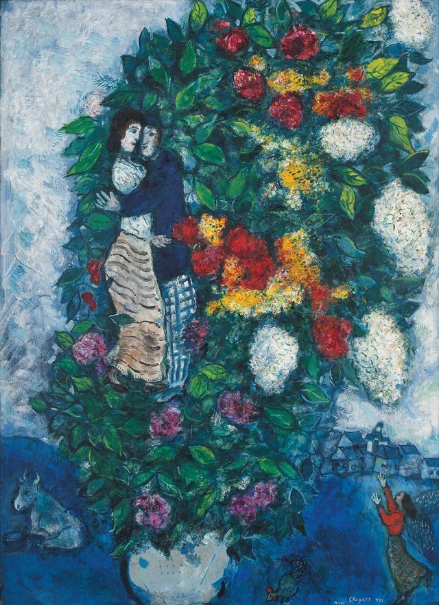 마르크 샤갈(1887-1985), Belarusian/French, <Bouquet de Fleurs>, oil on canvas, 100.4×73.2cm(40), 1937, 추정가 94억~150억원. *재판매 및 DB 금지