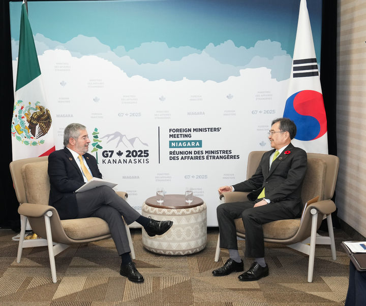 [서울=뉴시스] 한-멕시코 외교장관회담. (사진=외교부 제공) 2025.11.13 *재판매 및 DB 금지
