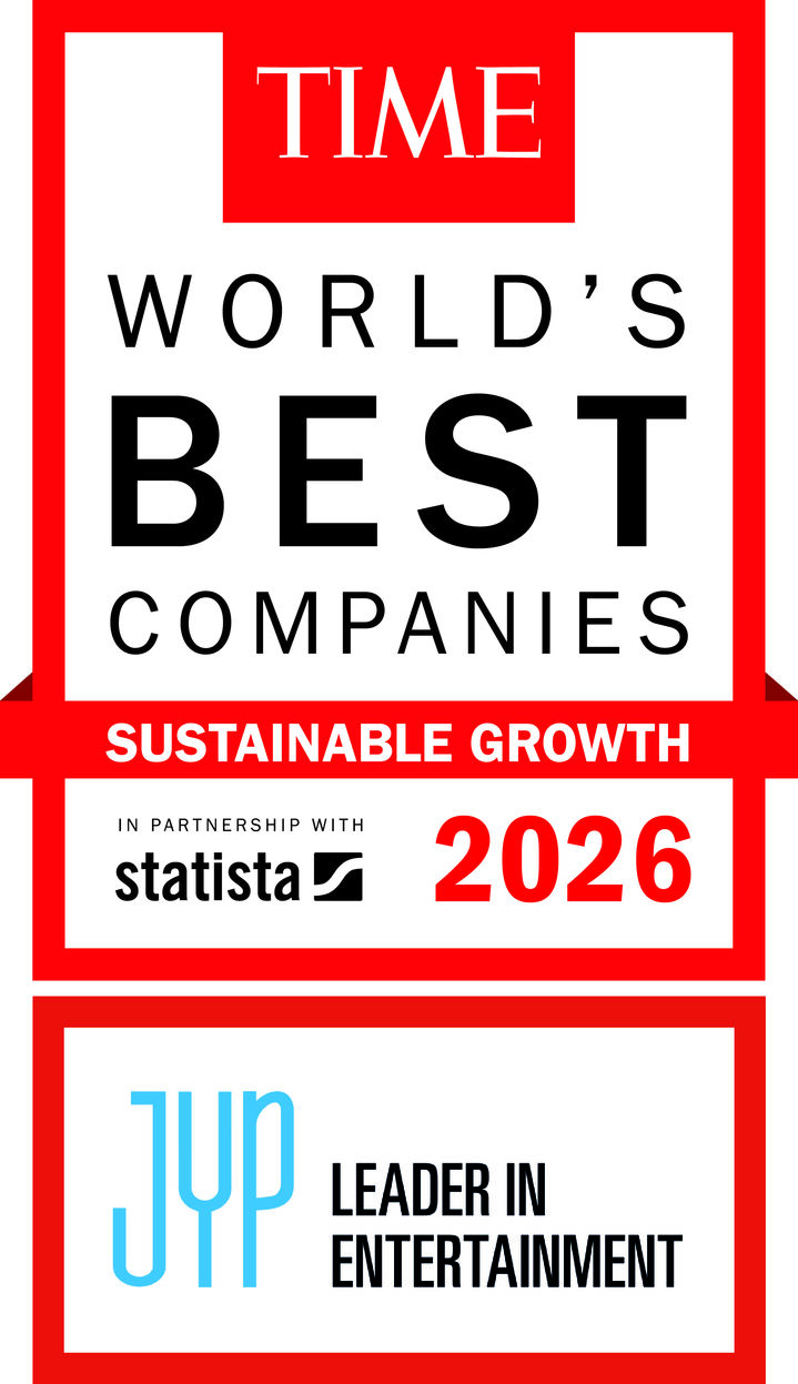 [서울=뉴시스] JYP 타임 '2026 세계 최고의 지속가능 성장기업' 전 세계 1위. (사진 = JYP엔터테인먼트, TIME and Statista 제공) 2025.11.14. photo@newsis.com *재판매 및 DB 금지