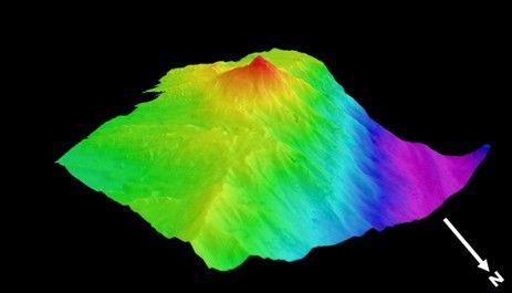 우리나라가 제안해 승인된 인도양의 김정호 해산(Kimjungho Seamount) 3D 촬영 모습. (사진=해양수산부 제공) *재판매 및 DB 금지