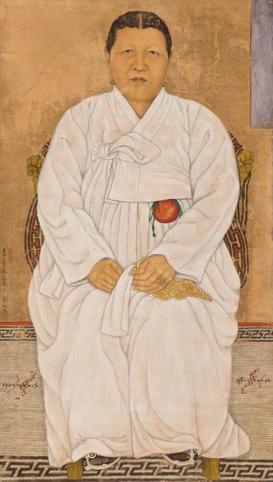 채용신, 노부인초상, 1932, 98x56cm, 국립현대미술관 *재판매 및 DB 금지