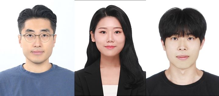 [울산=뉴시스] 구미현 기자 = UNIST 연구진. 사진 좌측부터 강석주 교수, 이민주 연구원(제1저자) 나종건 연구원(제1저자). photo@newsis.com *재판매 및 DB 금지