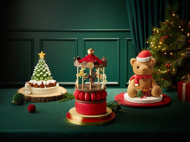 [서울=뉴시스] 그랜드인터컨티넨탈 서울 파르나스 2025 페스티브 케이크. (사진=파르나스호텔 제공) *재판매 및 DB 금지