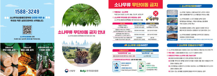 [밀양=뉴시스] 소나무류 무단이동 금지 안내문. (사진= 밀양시 제공) 2025.11.17. photo@newsis.com *재판매 및 DB 금지