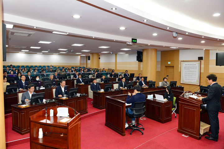 [광양=뉴시스] 광양시의회 제343회 제2차 정례회가 열리는 본회의장. (사진=광양시의회 제공) 2025.11.17. photo@newsis.com *재판매 및 DB 금지