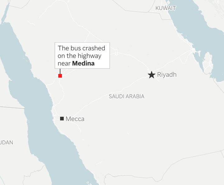 [AP/뉴시스] 인도인 순례객 버스 사고 지점.2025.11.18. *재판매 및 DB 금지