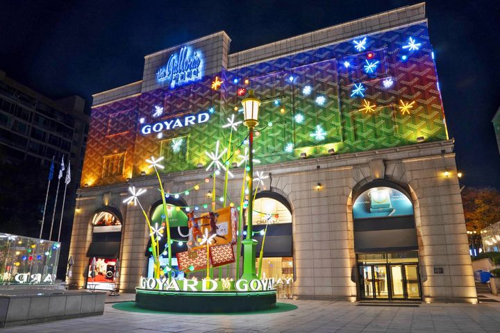 서울 갤러리아명품관 이스트(EAST)의 '고야드' 크리스마스 협업 전경.(사진=한화갤러리아 제공) *재판매 및 DB 금지