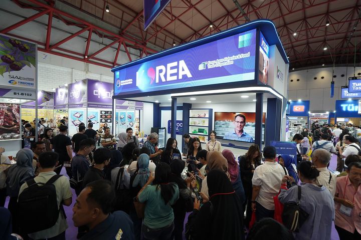 [세종=뉴시스]자카르타 국제식품박람회 한국관 전경. (사진=한국농수산식품유통공사 제공) *재판매 및 DB 금지