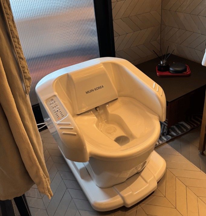 [뉴시스]산후조리원 '드라마'에서는 현대적으로 재해석한 한국의 좌욕탕을 시그니처 시설로 꼽는다. (사진 = MS News 캡처) *재판매 및 DB 금지