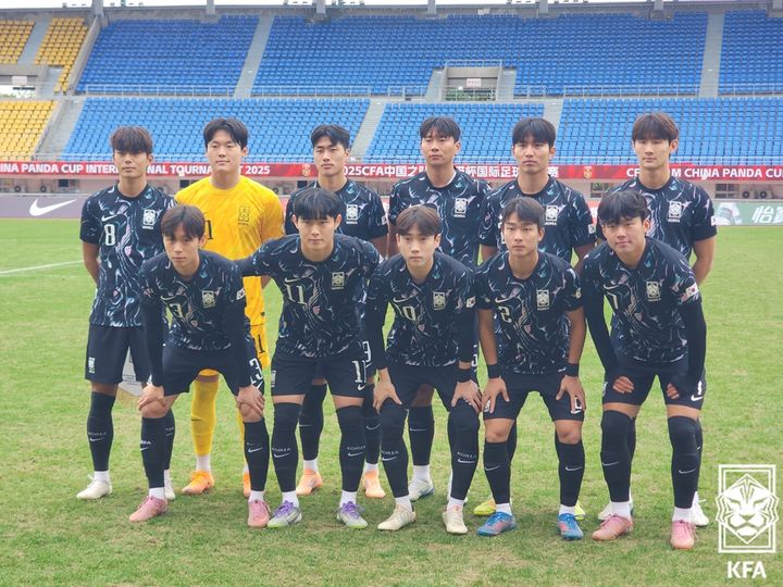 [서울=뉴시스] 한국 22세 이하(U-22) 남자 축구대표팀, 베트남과의 판다컵 2025 3차전에서 1-0 승리. (사진=대한축구협회 제공) *재판매 및 DB 금지