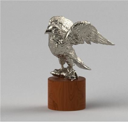 [아부다비=뉴시스]이재명 대통령이 현지시간 18일 모하메드 UAE 대통령에게 선물한 팔콘 조형물. (사진=대통령실 제공) 2025.11.18. photo@newsis.com *재판매 및 DB 금지