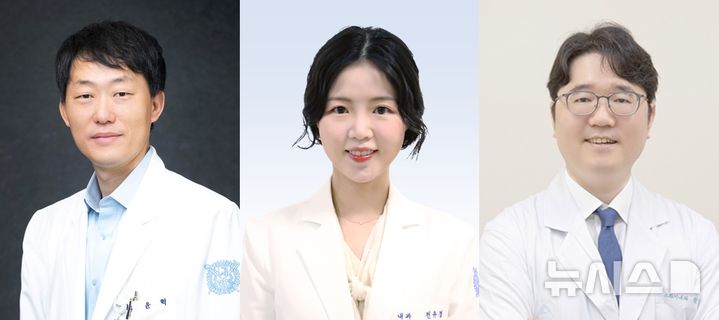 [서울=뉴시스] 왼쪽부터 윤혁·전유경 분당서울대병원 소화기내과 교수, 황성욱 서울아산병원 소화기내과 교수. (사진= 분당서울대병원 제공)