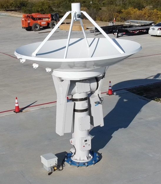 컨텍에서 자체 개발한 해외에 설치된 위성지상국 안테나 모습. (사진=컨텍) *재판매 및 DB 금지